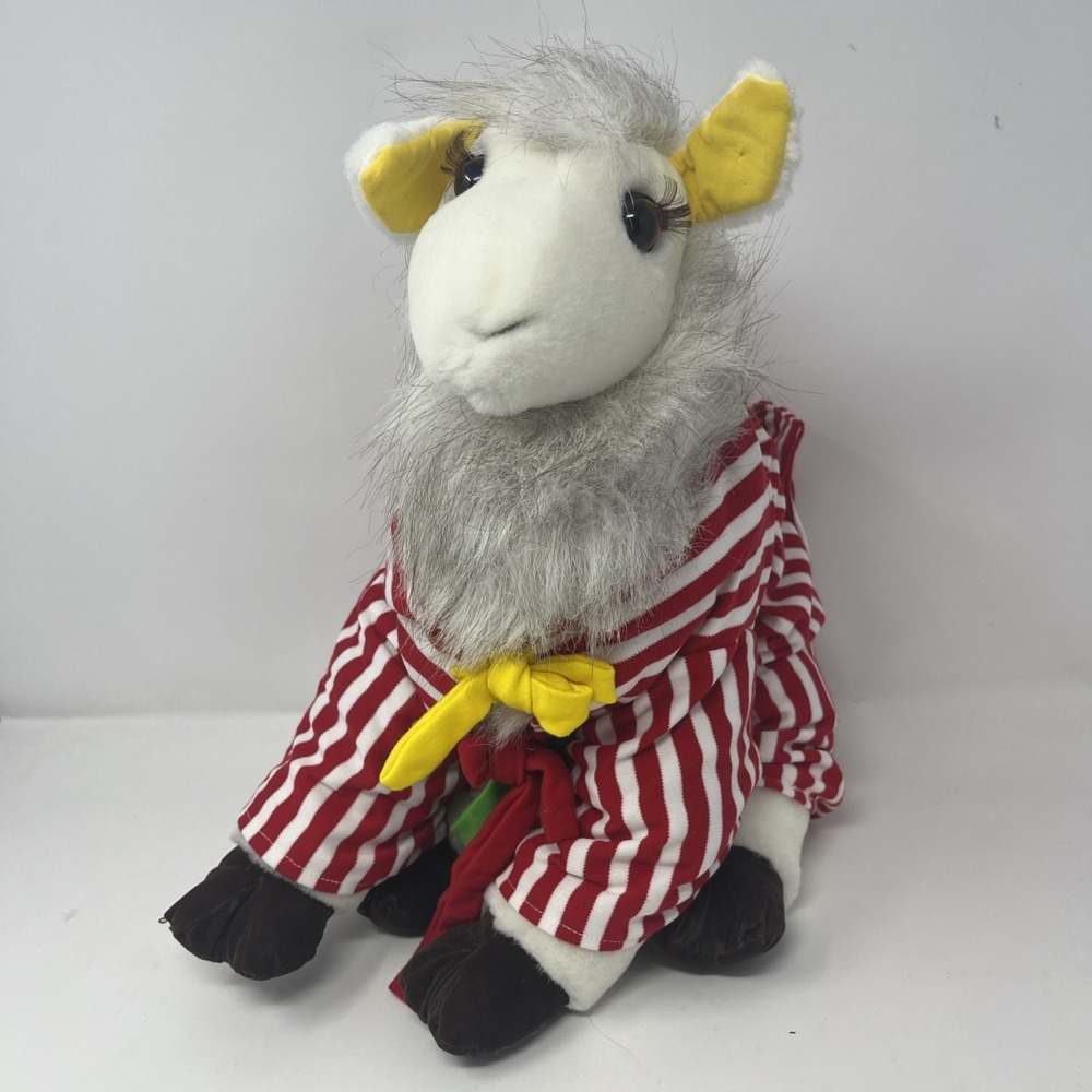 Vintage Llama in Pajamas Plush Stuffed Animal Museum Of Fine Arts Boston 1999